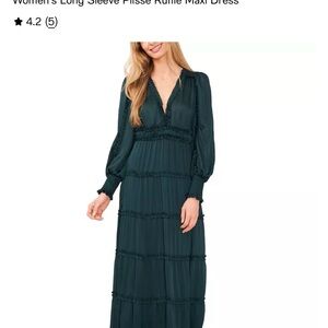 Chelsea & Violet Dark Green Long Sleeve Maxi Dress